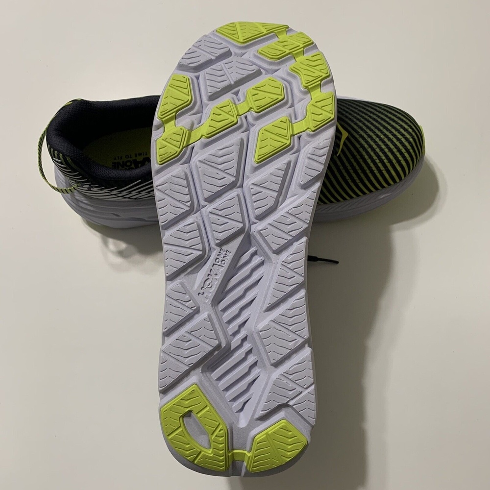 Hoka One One Rincon 2 Black Yellow Mens Running Shoes 1110514 Mens Size 11.5 - Picture 5 of 9